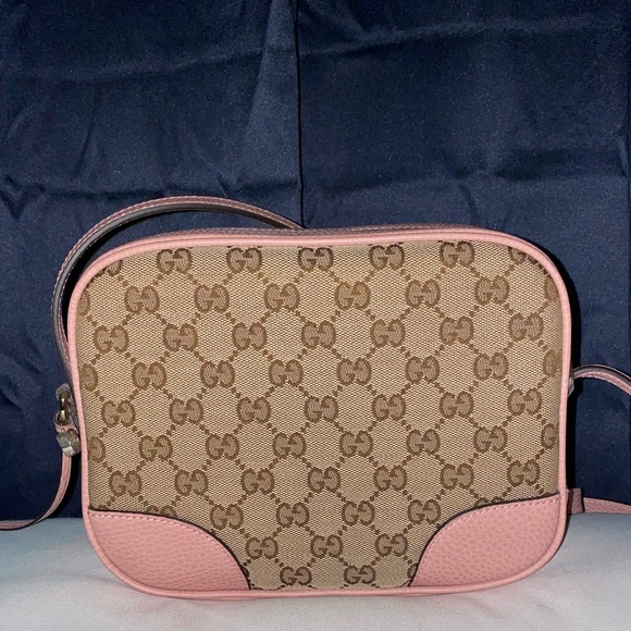 GUCCI beige pink canvas leather GG guccissima bree - Picture 2 of 14